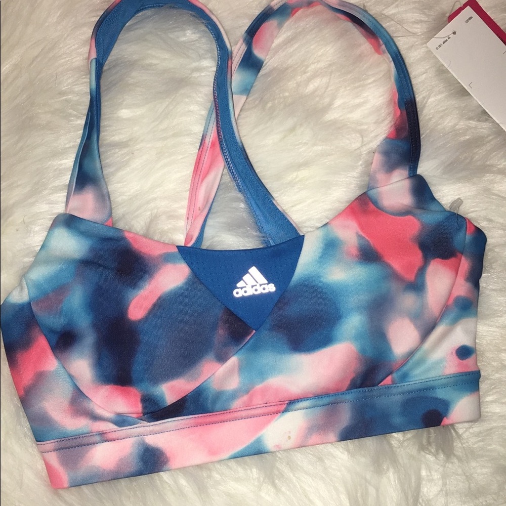 Adidas multicolored sports bra NWT